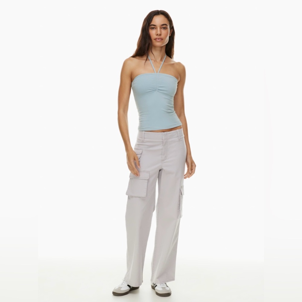 Oysho small grey cargo parachute pants - Picture 2 of 8
